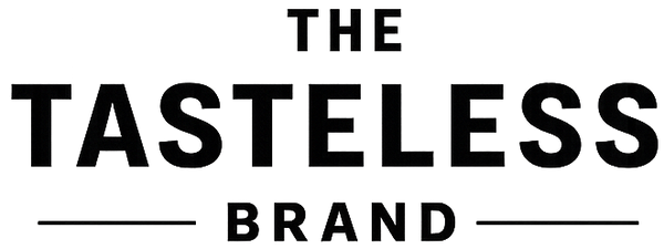A instance of 'The Tasteless Brand' logo on a white background
