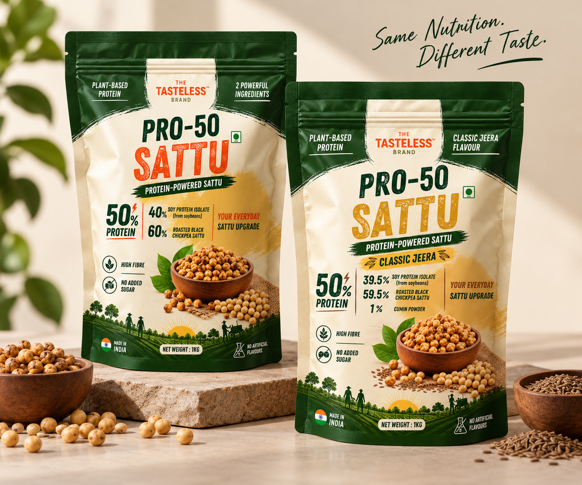 PRO-50 SATTU | 50% COMPLETE PROTEIN AND HIGH FIBRE